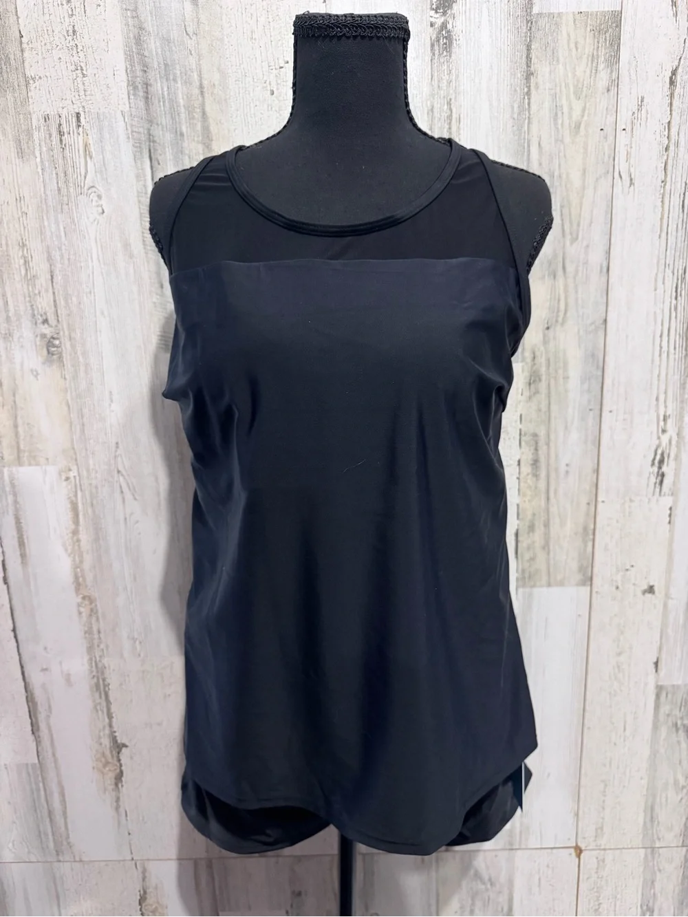 Black Women's Two-Piece Swim Bikini Tankini Top